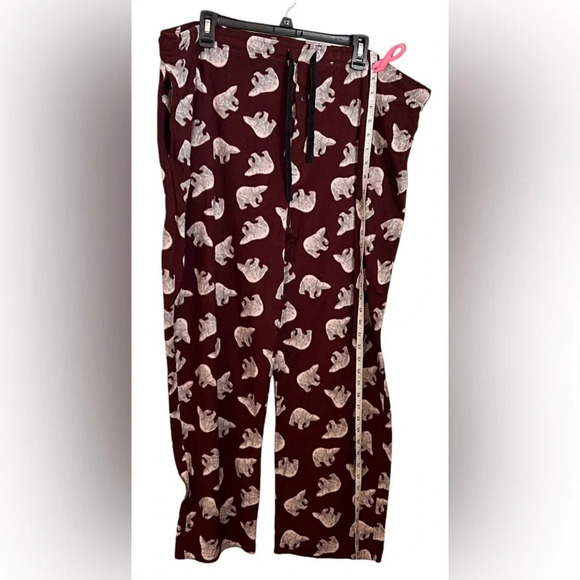 Stafford Sleep Pants Maroon Color with White Polar Bears Size XL - Picture 5 of 10